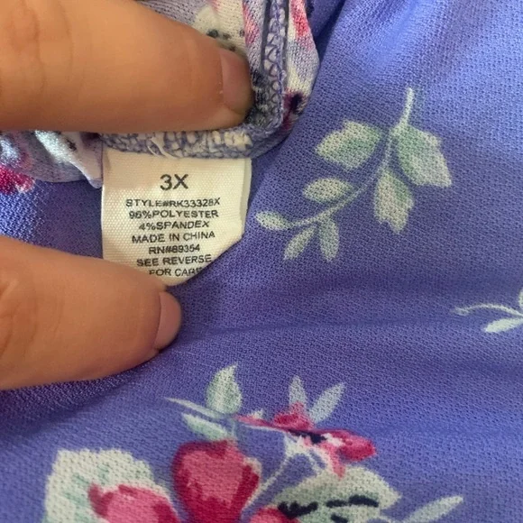 No comment floral blouse women’s Size 3X - Picture 5 of 5